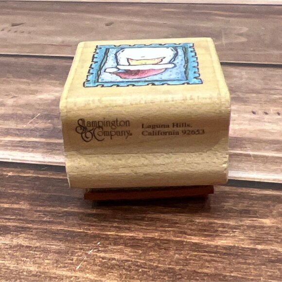 RARE 1998 STAMPINGTON & CO SANTA STAMP K5275 WOOD MOUNTED RUBBER BY KAREN FOSTER - Picture 3 of 4